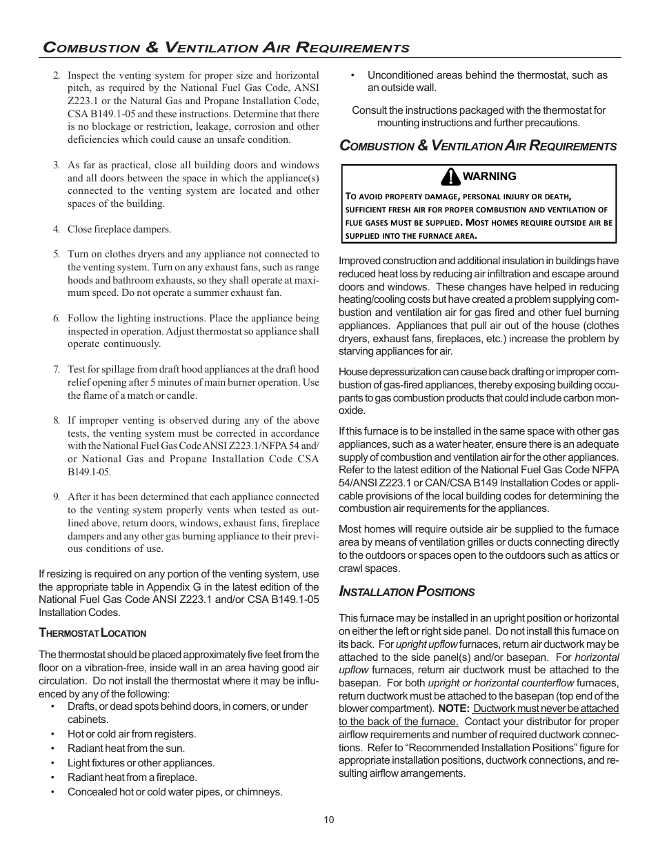 Goodman Mfg MVC95 User Manual | Page 10 / 60