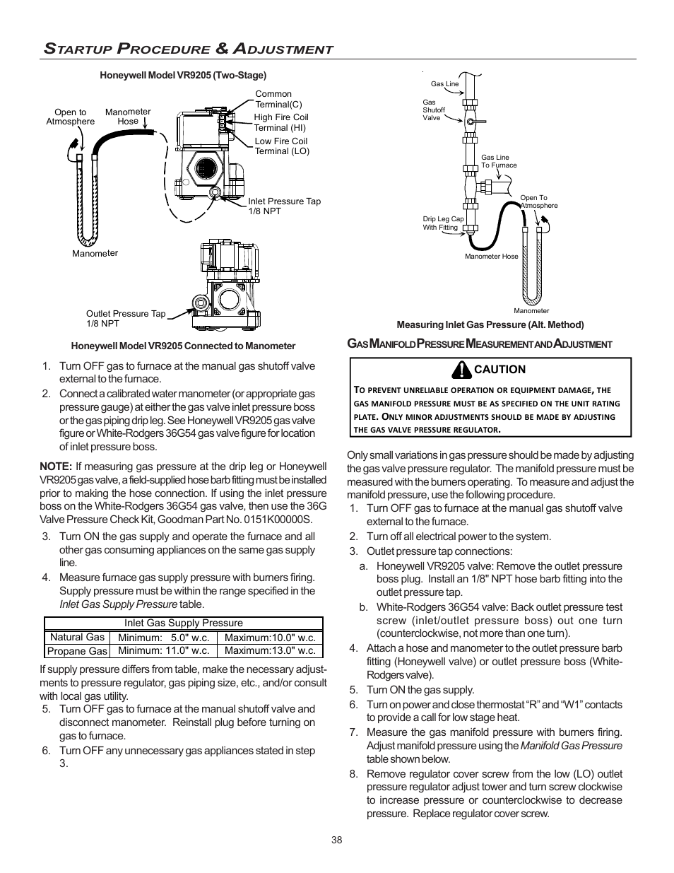 Goodman Mfg MVC95 User Manual | Page 38 / 60