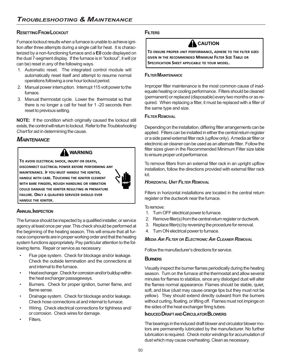 Goodman Mfg MVC95 User Manual | Page 50 / 60