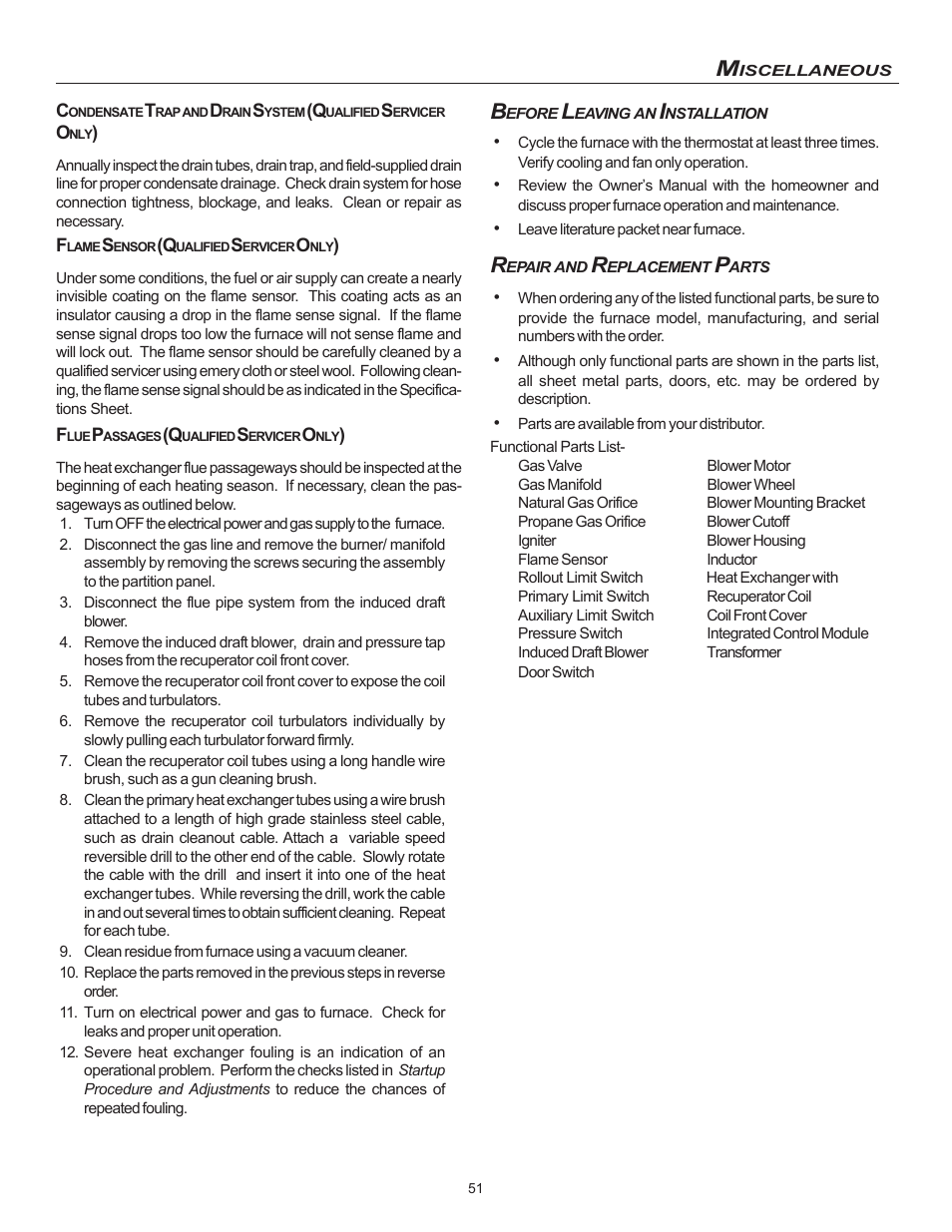 Goodman Mfg MVC95 User Manual | Page 51 / 60