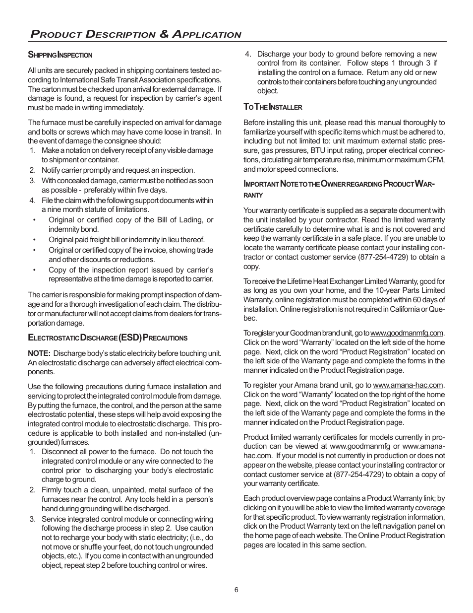 Goodman Mfg MVC95 User Manual | Page 6 / 60