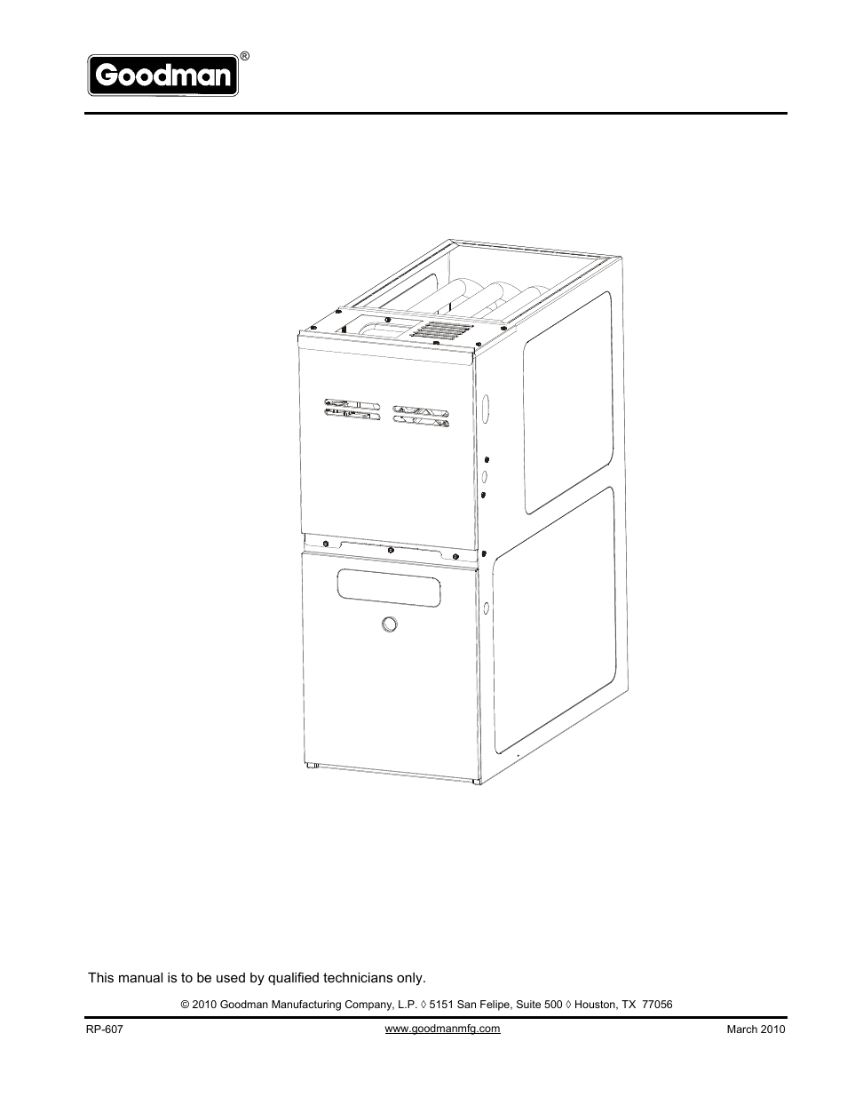 Goodman Mfg GMS80905CNCC User Manual | 12 pages