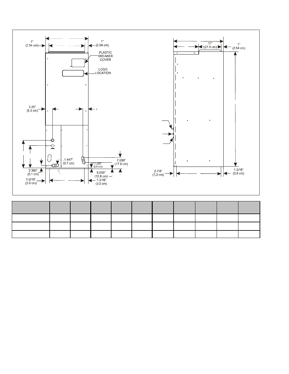 Product dimensions, Avptc | Goodman Mfg AVPTC183014 User Manual | Page 6 / 10