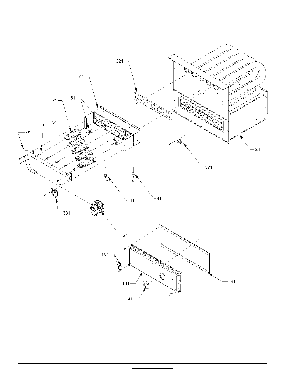 Heat exchanger/manifold/gas valve | Goodman Mfg GKS90904CXAD User Manual | Page 10 / 11