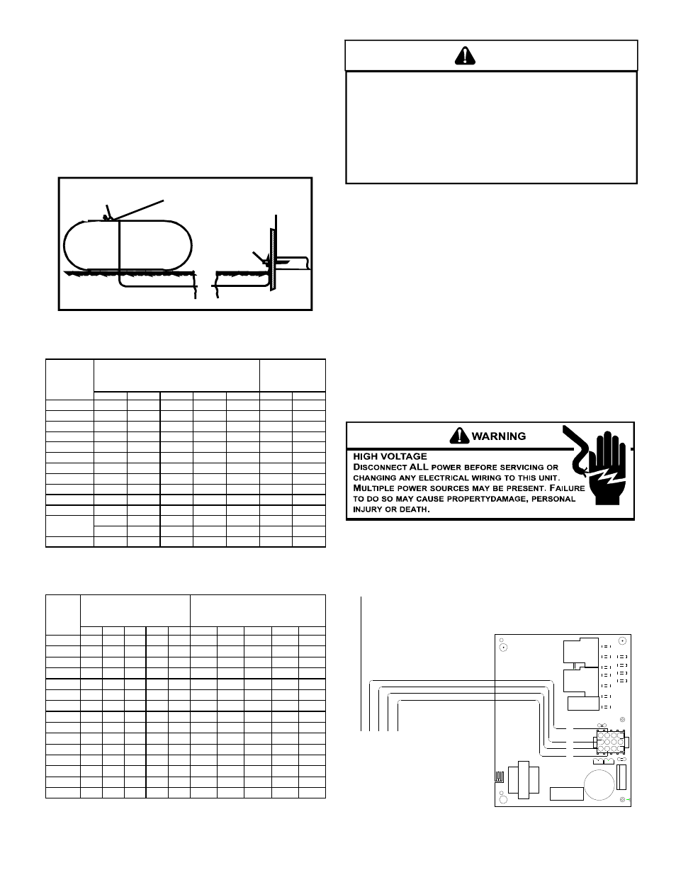 Electrical wiring t, Warning, Low voltage wiring | Stalactic, Clyde’s, Or john crane, Typical propane gas piping, Table 3 - propane gas pipe sizing, Hermostat, Ocation | Goodman Mfg GPG13 User Manual | Page 8 / 40