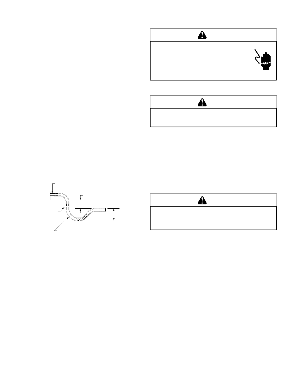 Circulating air and filters d, Venting, Condensate drain connection c | Startup, adjustments, and checks, Warning, Caution | Goodman Mfg IO-354B User Manual | Page 10 / 27