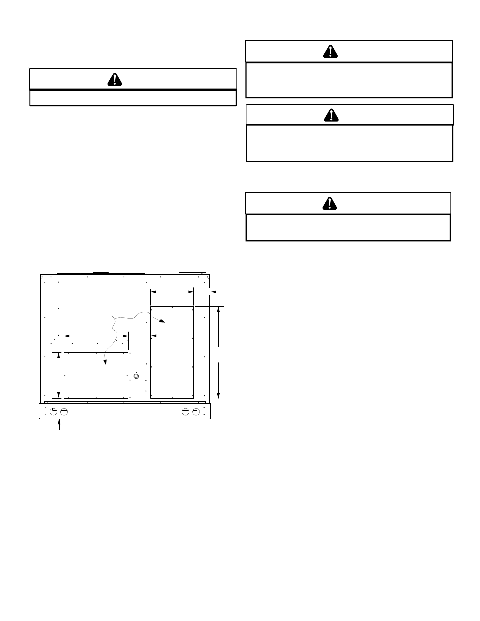 Roof top duct connections, Rigging details, Caution | Warning | Goodman Mfg IO-354B User Manual | Page 6 / 27