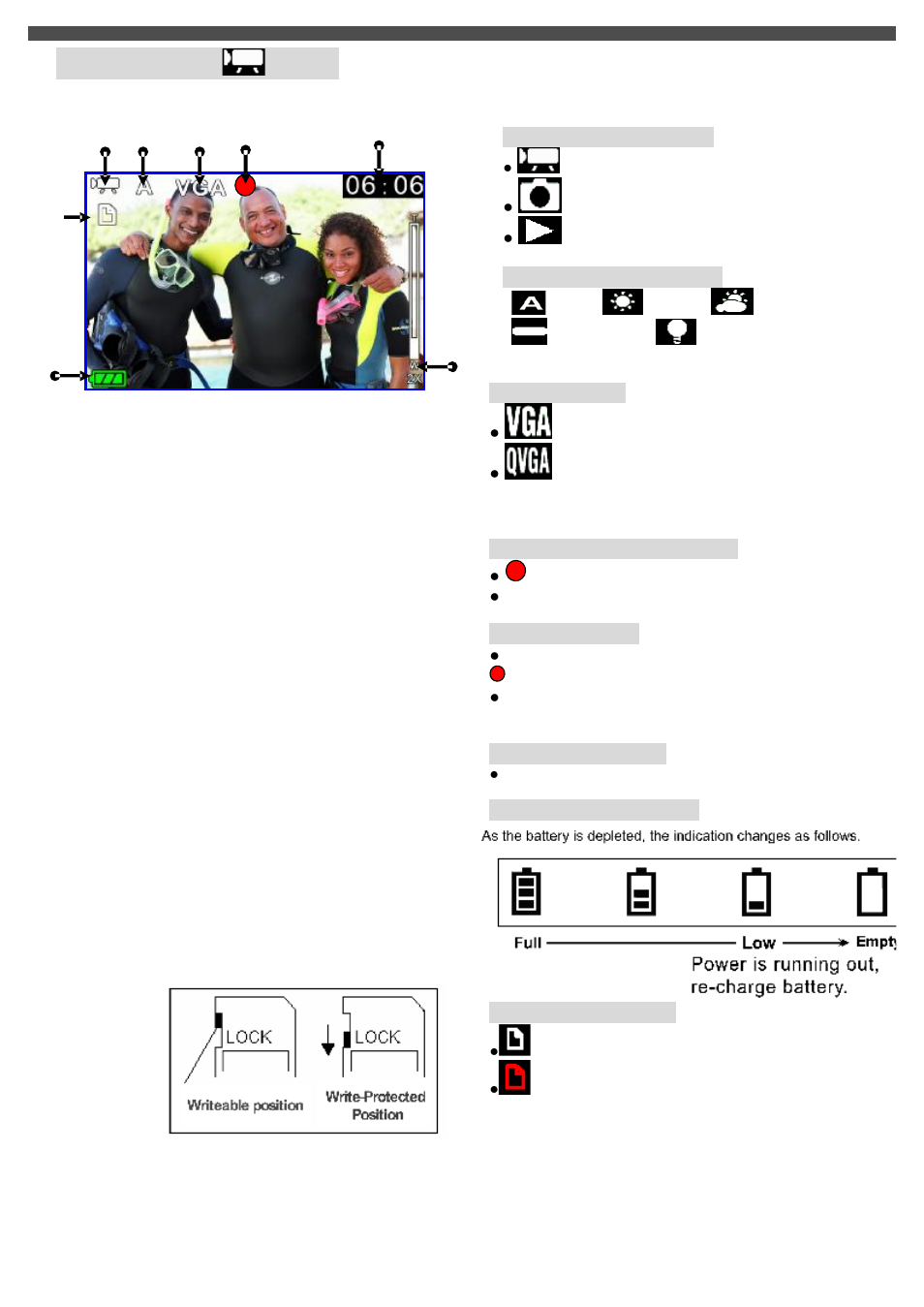 Digital video, Mode | Goodman Mfg G-SHOT 3029TFT User Manual | Page 15 / 40