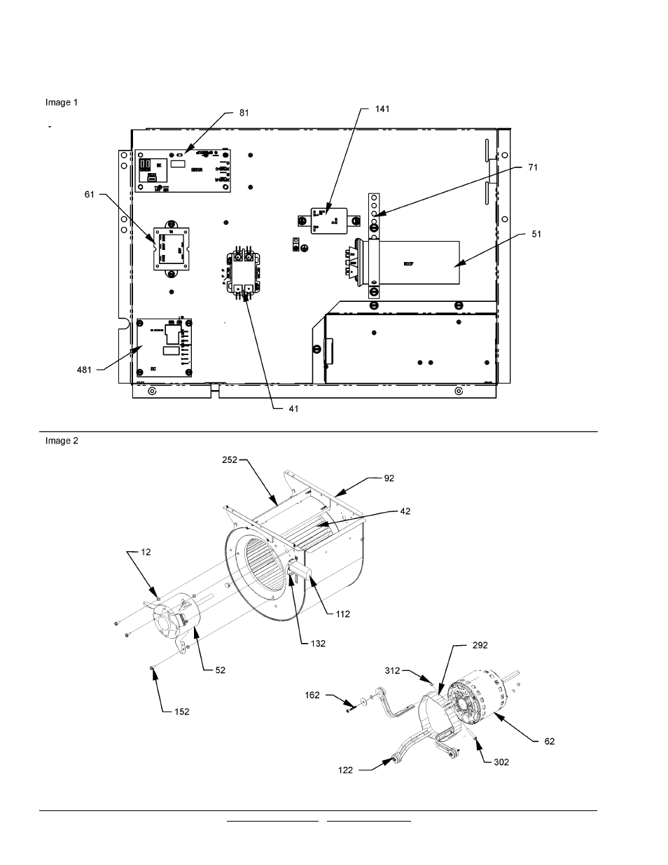 Control panel / blower assembly | Goodman Mfg GPH1348M43AA User Manual | Page 10 / 12