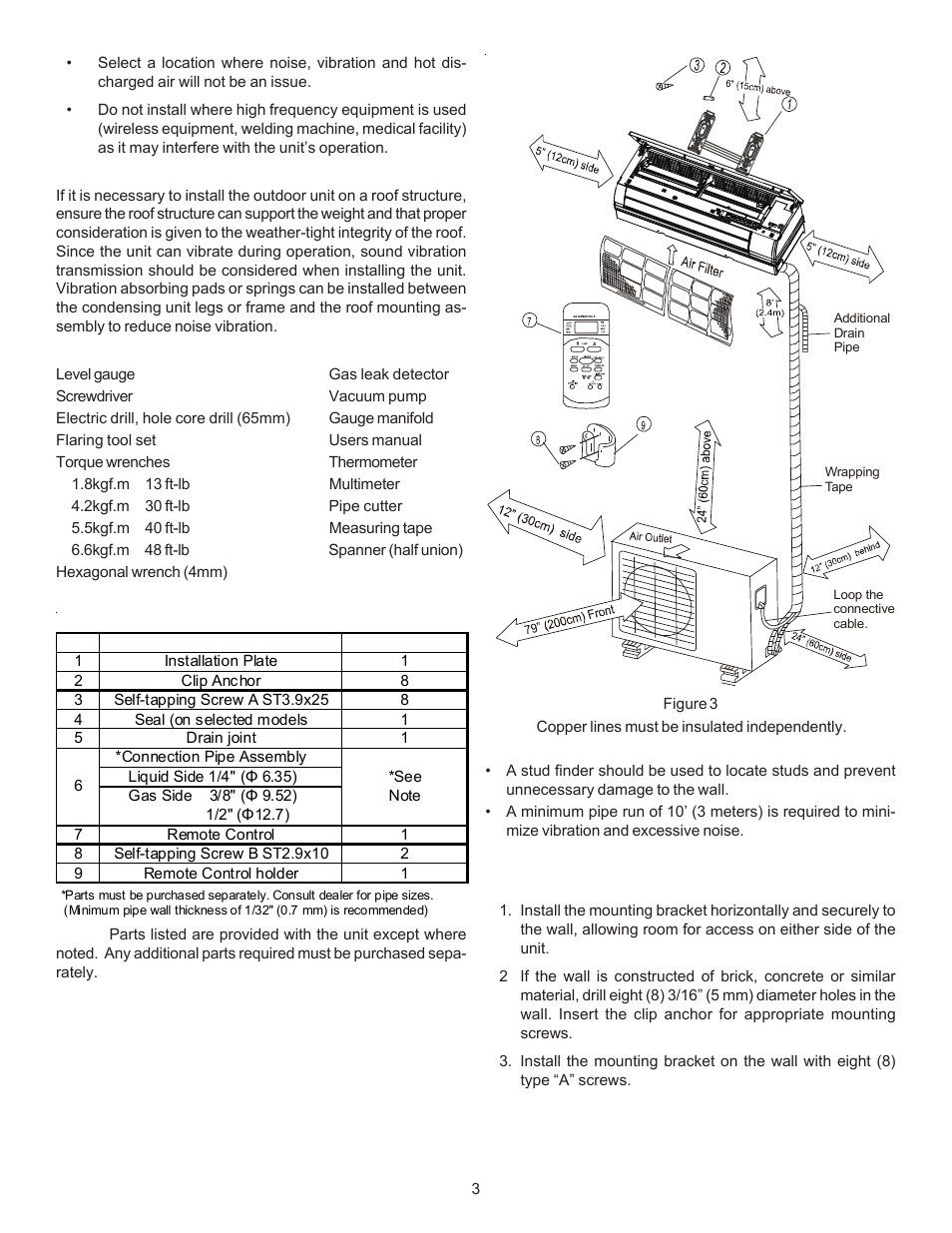 Goodman Mfg Split Type Room Air Conditioner and Heat Pump 000 &12 User Manual | Page 3 / 12