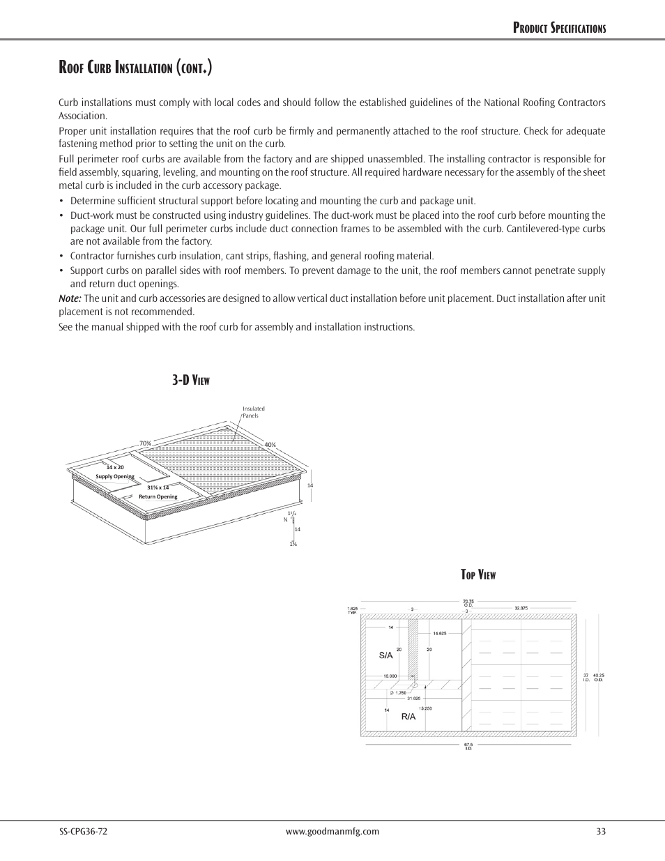 Nstallation, Cont | Goodman Mfg SS-CPG36-72 User Manual | Page 33 / 44