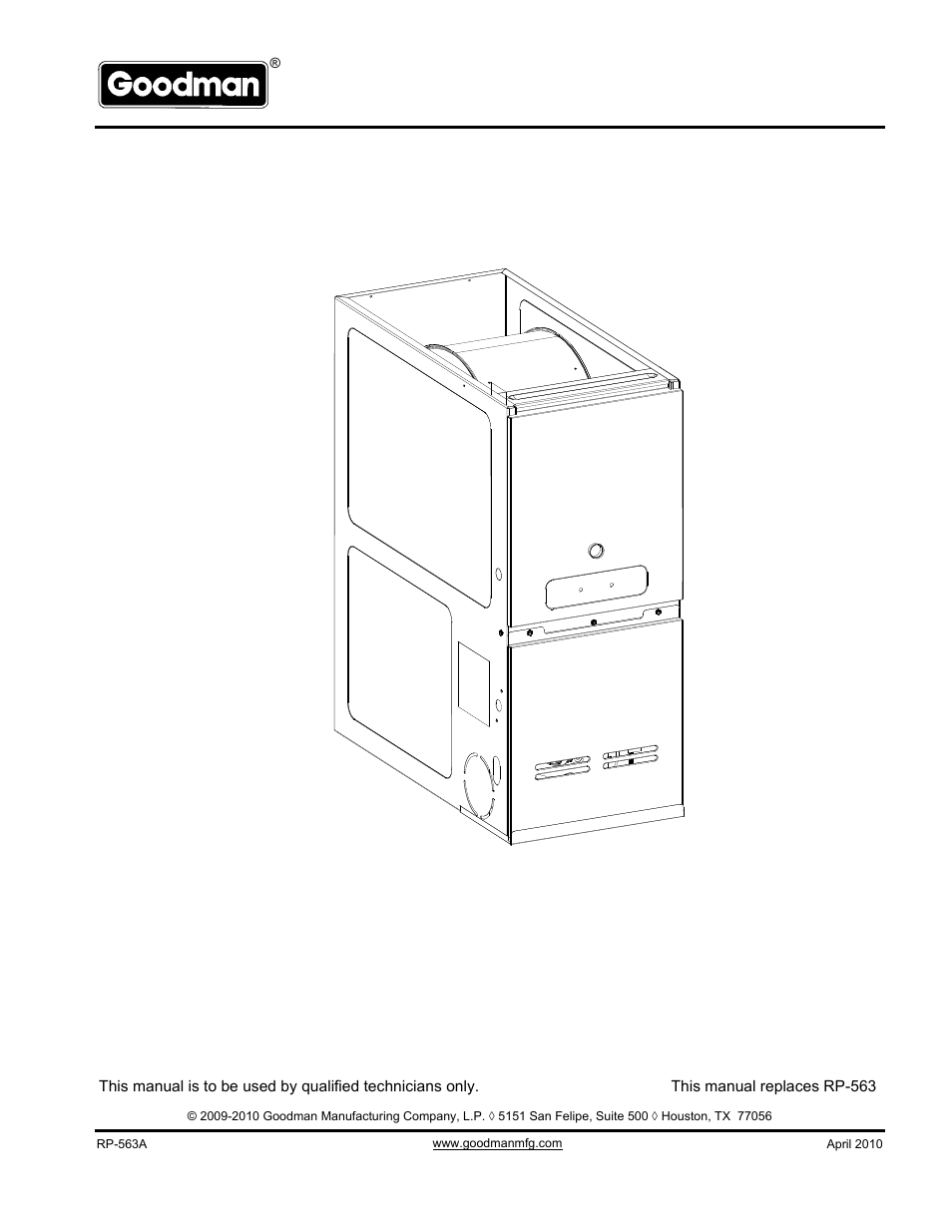 Goodman Mfg GDH81155CXCB User Manual | 10 pages