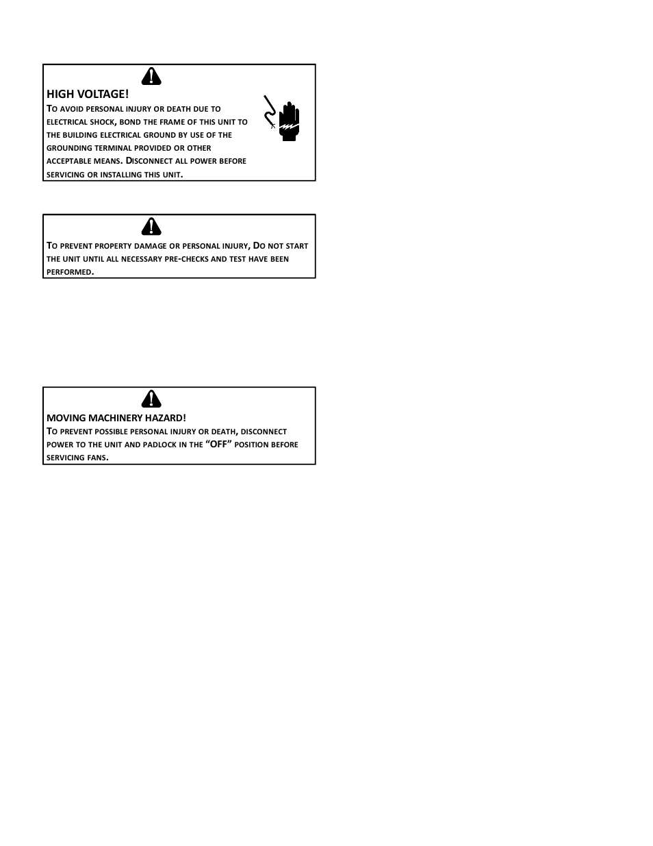 High voltage | Goodman Mfg ANSI Z21.47CSA-2.3 User Manual | Page 14 / 32