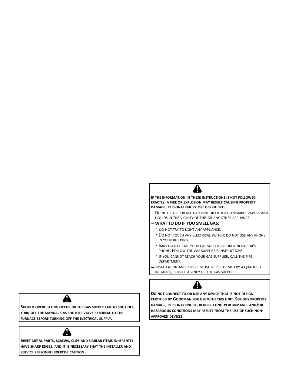 Index | Goodman Mfg ANSI Z21.47CSA-2.3 User Manual | Page 2 / 32