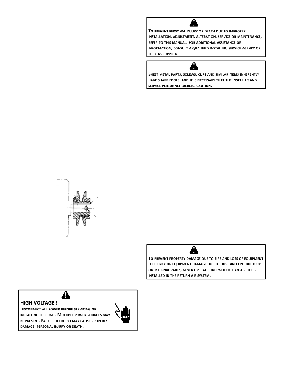 High voltage | Goodman Mfg ANSI Z21.47CSA-2.3 User Manual | Page 22 / 32