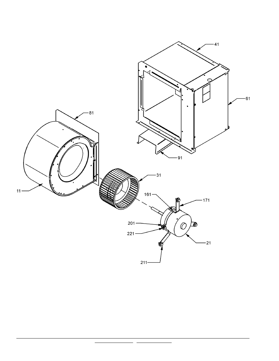 Blower assembly | Goodman Mfg GPC1424H41AB User Manual | Page 12 / 14