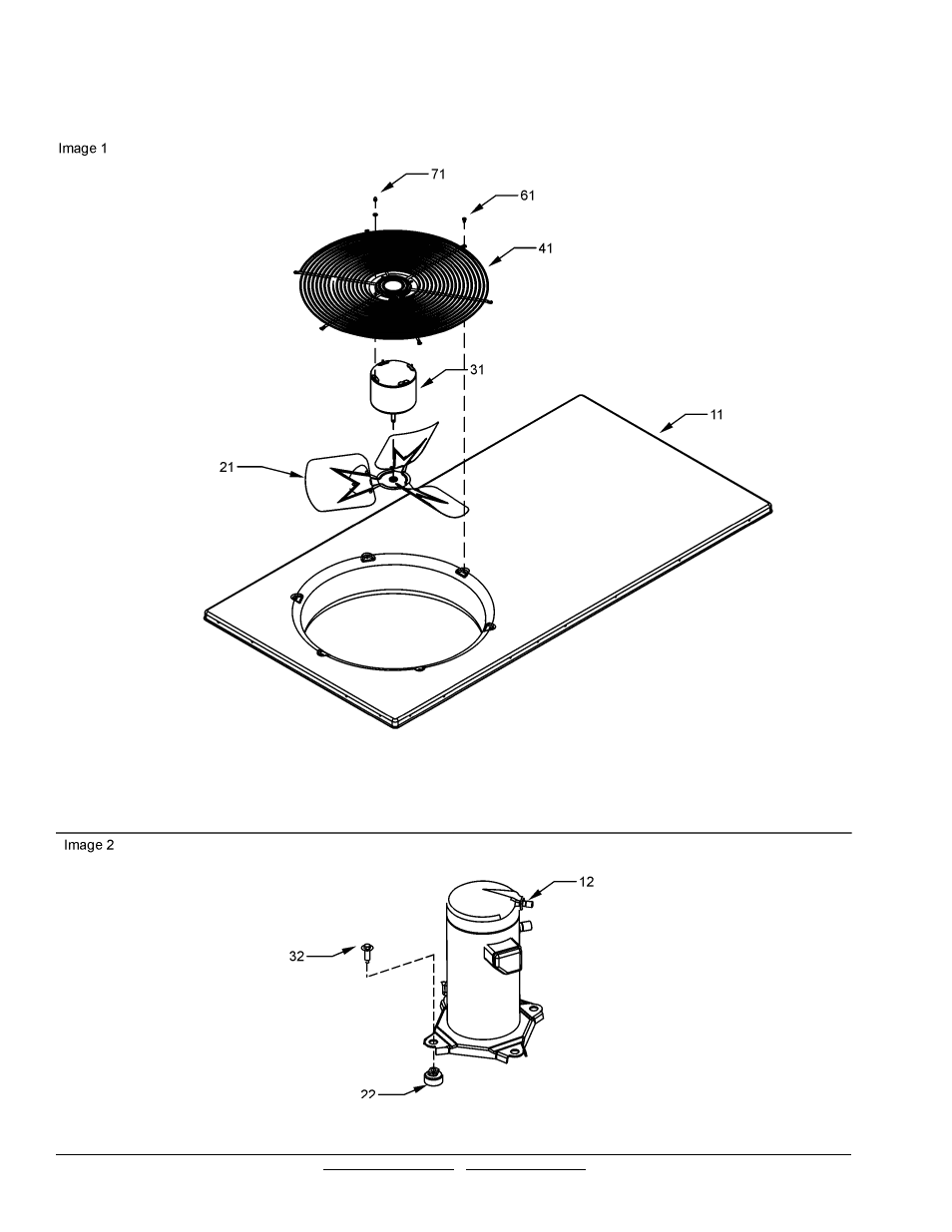 Compressor and top panel assembly | Goodman Mfg GPC1424H41AB User Manual | Page 8 / 14