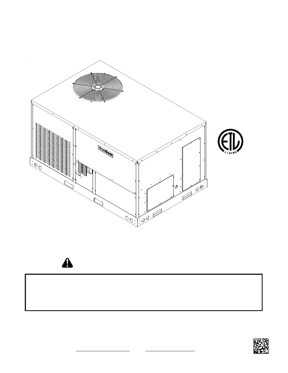 Goodman Mfg Commercial Heating and Cooling Gas Unit CPG SERIES User Manual | 56 pages