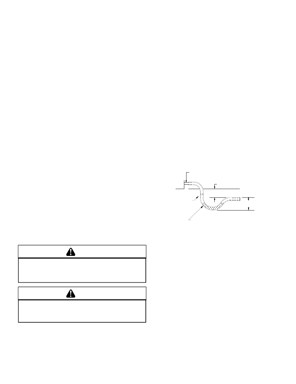 Circulating air and filters d, Venting, Condensate drain connection c | Warning, Caution | Goodman Mfg Commercial Heating and Cooling Gas Unit CPG SERIES User Manual | Page 13 / 56