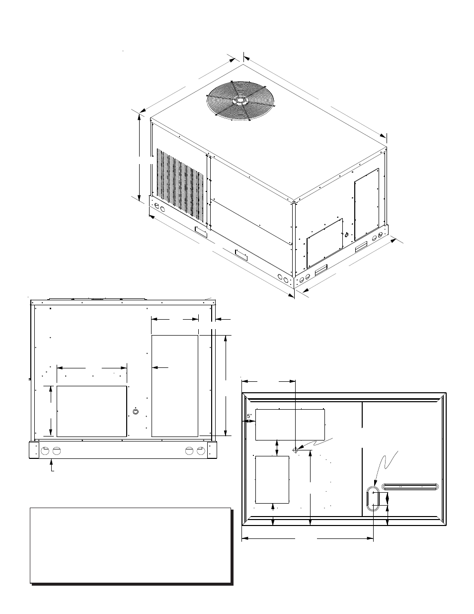Appendix c unit dimensions | Goodman Mfg Commercial Heating and Cooling Gas Unit CPG SERIES User Manual | Page 34 / 56