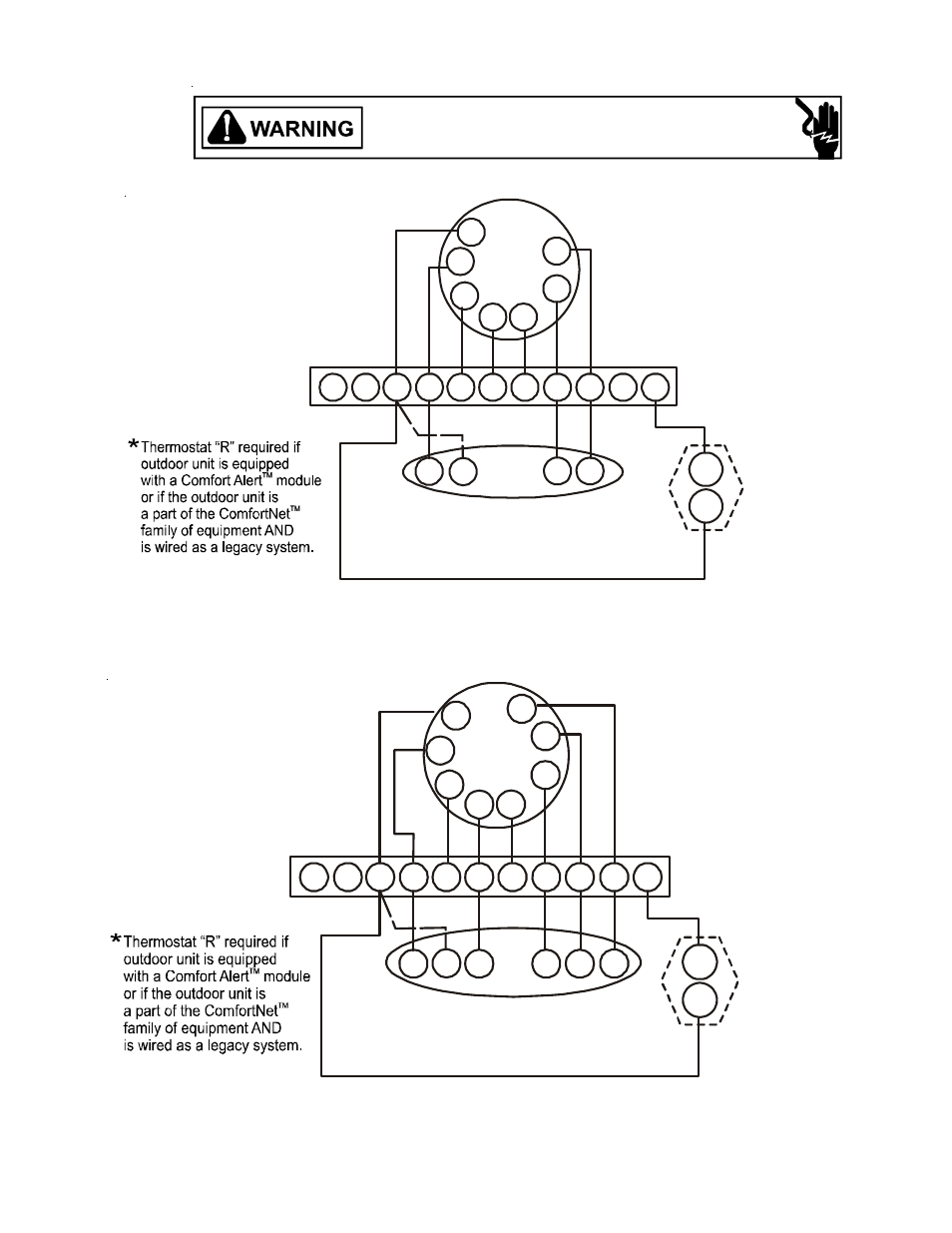 Wiring diagrams, Thermostats | Goodman Mfg MBVC RT6223003 User Manual | Page 7 / 8