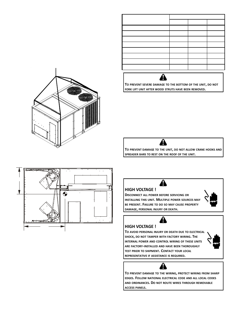 High voltage, Electrical wiring | Goodman Mfg CPG SERIES User Manual | Page 8 / 32