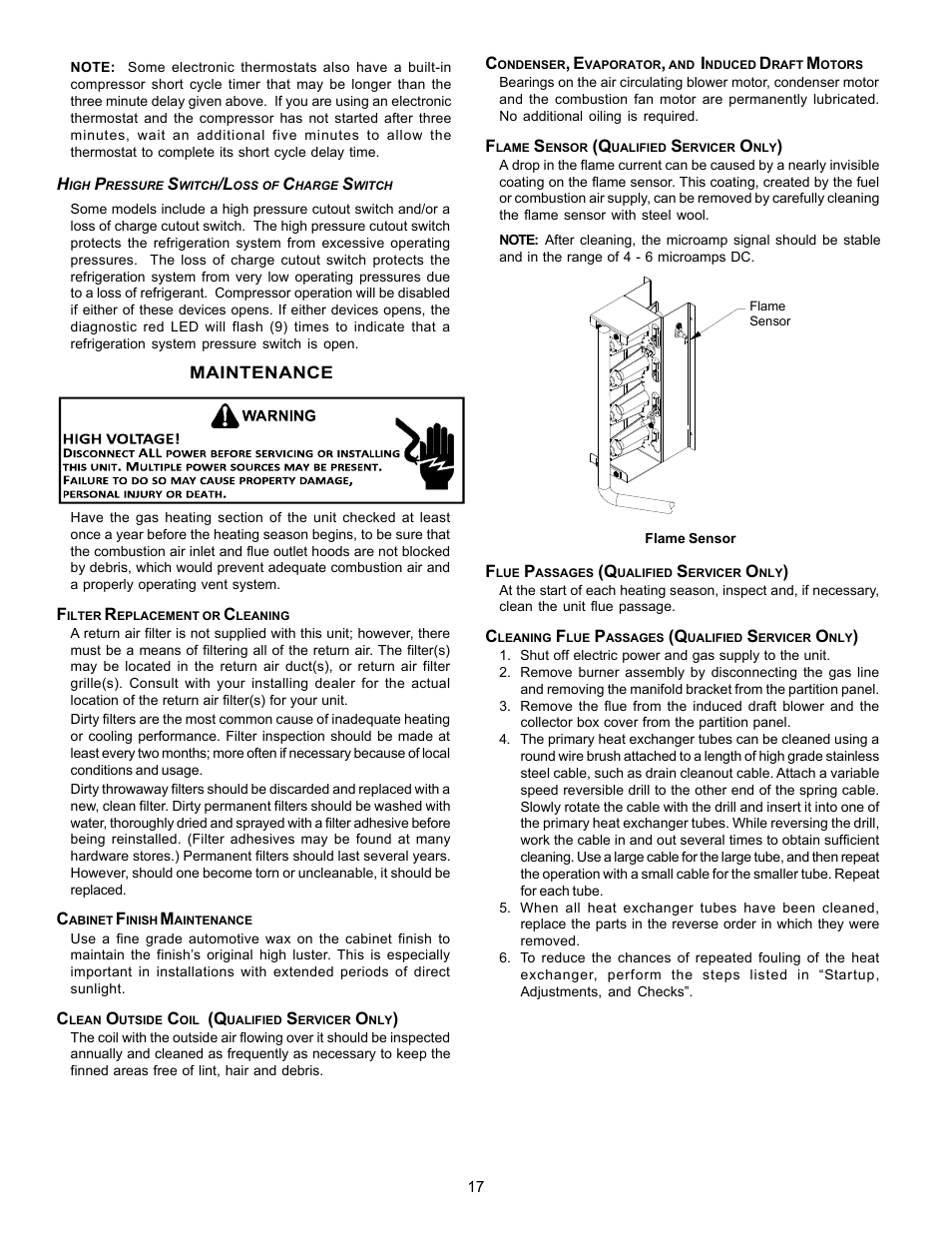 Goodman Mfg Seer "m" series PG 15 User Manual | Page 17 / 28
