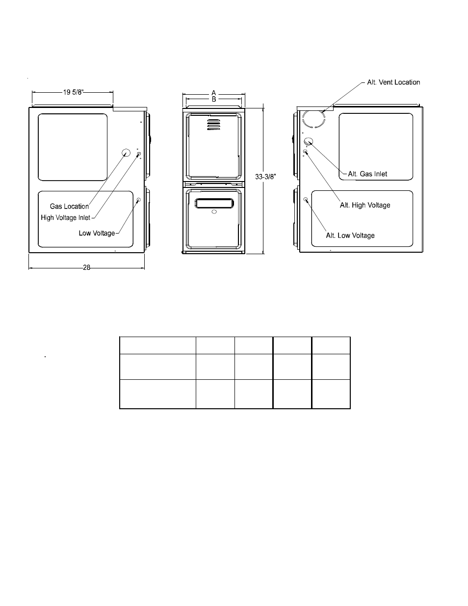 Product dimensions, Gme8*****xa | Goodman Mfg UPFLOW/HORIZONTAL GME8 User Manual | Page 6 / 16