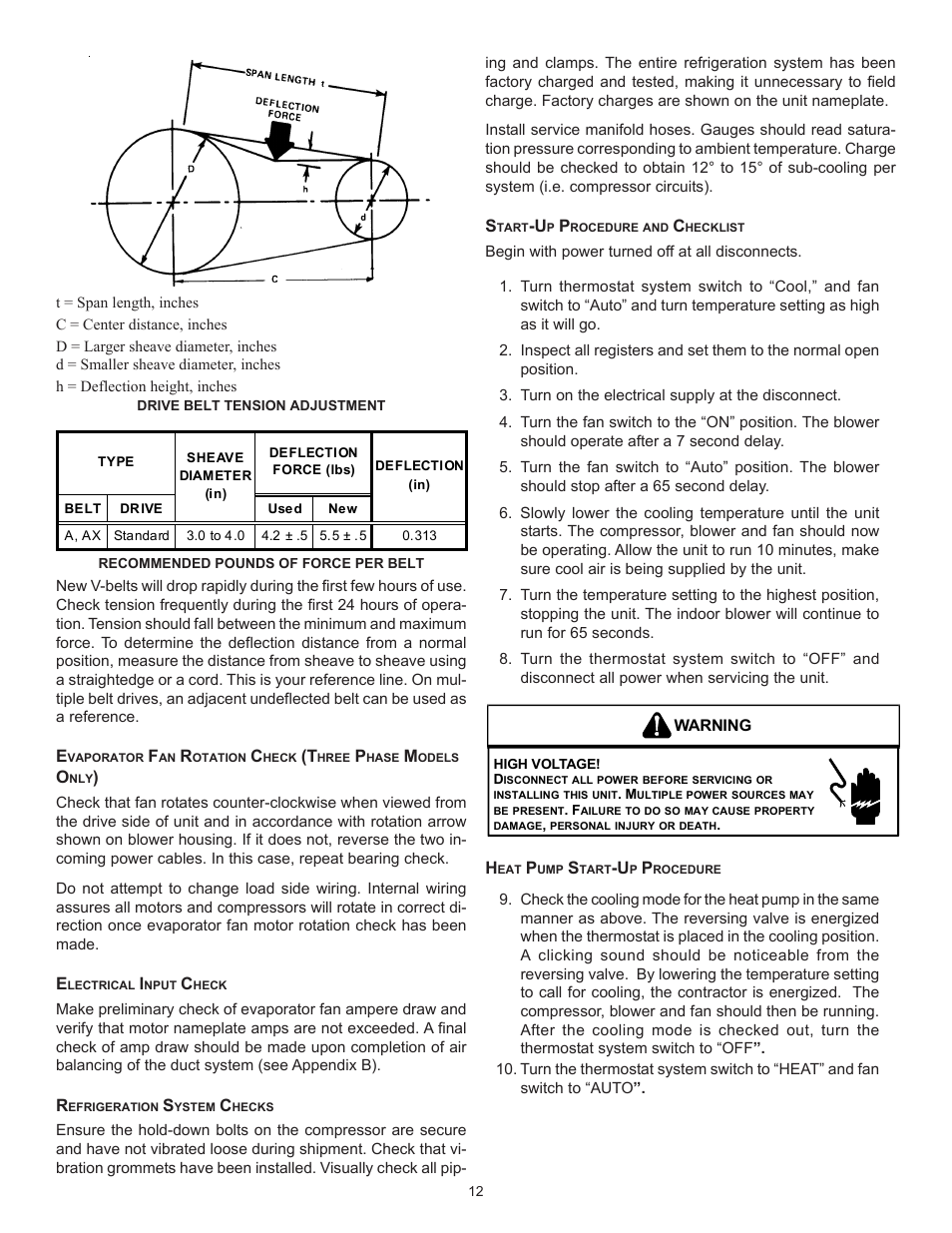 Goodman Mfg Light Commercial Self Contained Packaged Cooling and Heating Unit CPC/CPH User Manual | Page 12 / 28