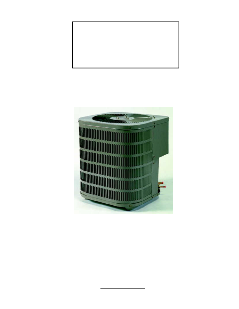 Goodman Mfg Split System Condensing Units IO-101G User Manual | 8 pages