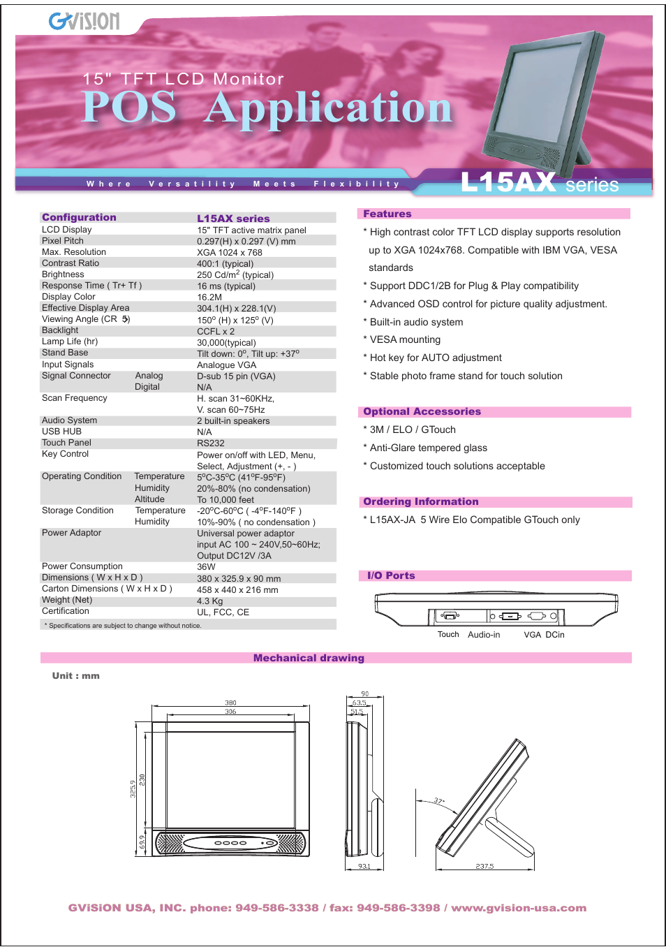 GVision L15AX Series User Manual | 1 page