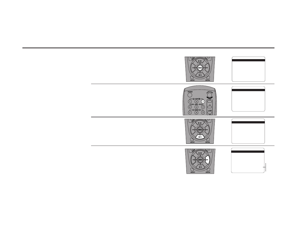 Tuner audio, Open “setup menu, Select “tuner & channel list | Select “tuner audio, Set “tuner audio, Press and hold the menu button for 3 sec- onds, Press 3, Press the down arrow until tuner audio is selected | GoVideo DDV9475 User Manual | Page 42 / 106