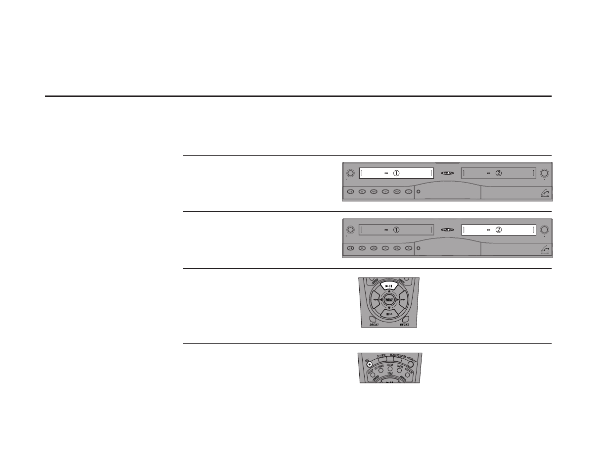 Sync editing, Before you begin, Insert source tape | Insert target tape, Position target tape, Set target tape to record/ pause | GoVideo DDV9475 User Manual | Page 74 / 106