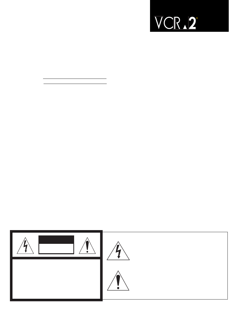 Dual-deck, Warning, Caution | Attention | GoVideo GV2020 User Manual | Page 2 / 47