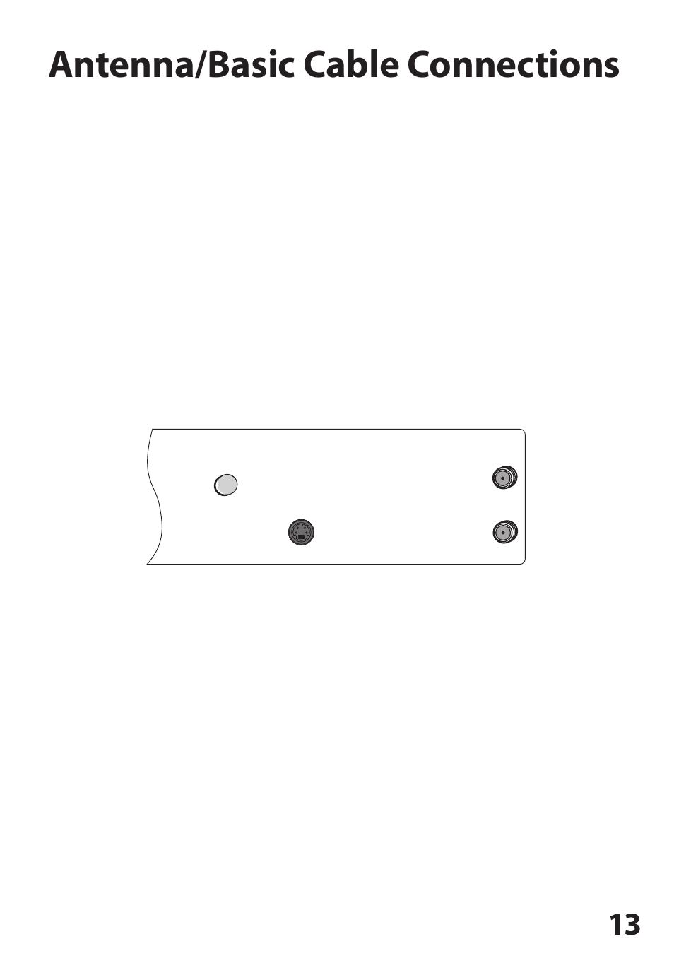 Antenna/basic cable connections | GoVideo DV2150 User Manual | Page 13 / 48