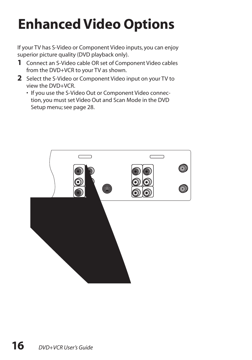 Enhanced video options | GoVideo DV2150 User Manual | Page 16 / 48