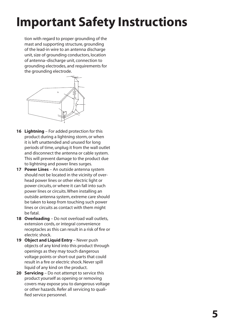 Important safety instructions | GoVideo DV2150 User Manual | Page 5 / 48