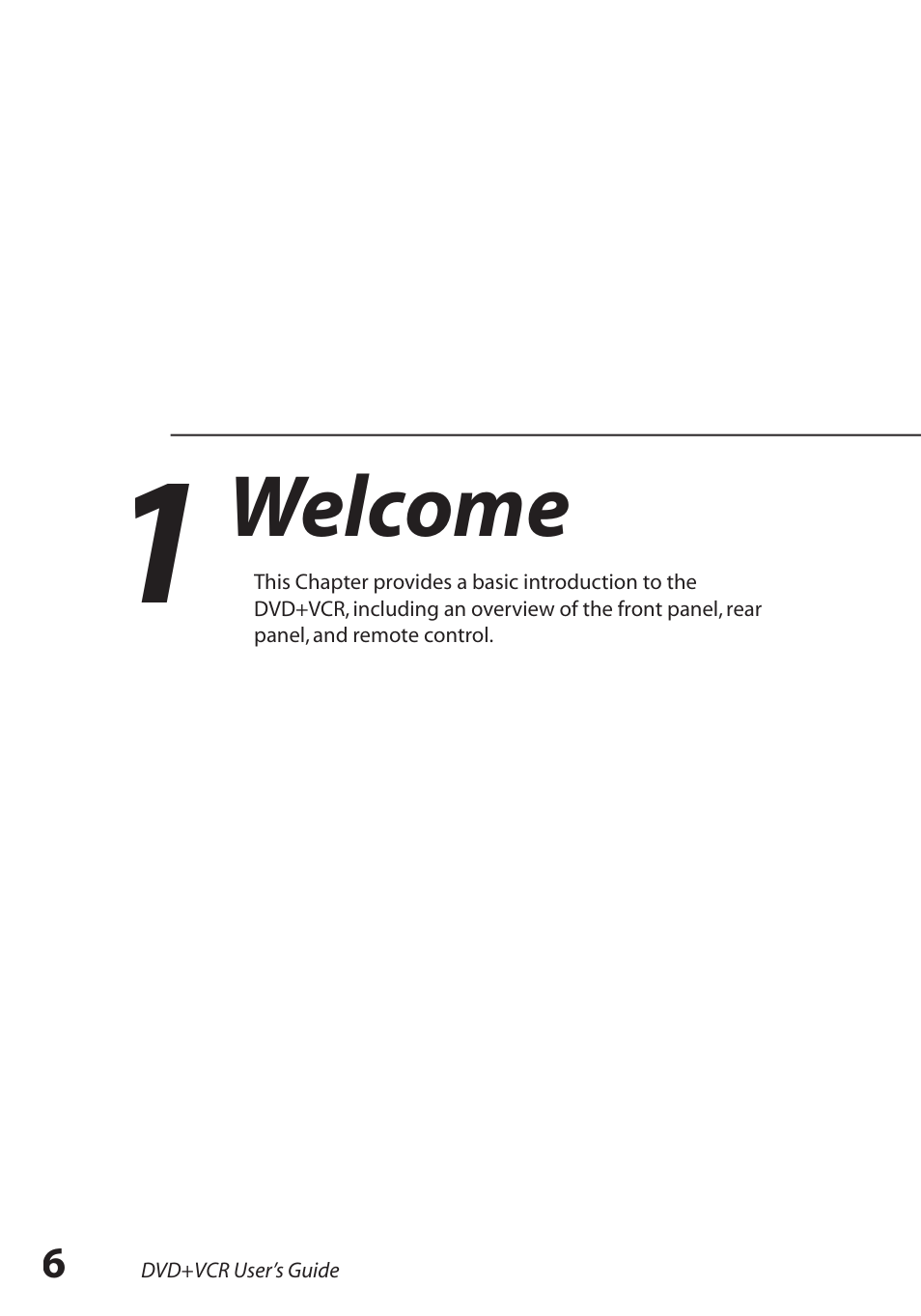 1 - welcome, Welcome | GoVideo DV2150 User Manual | Page 6 / 48