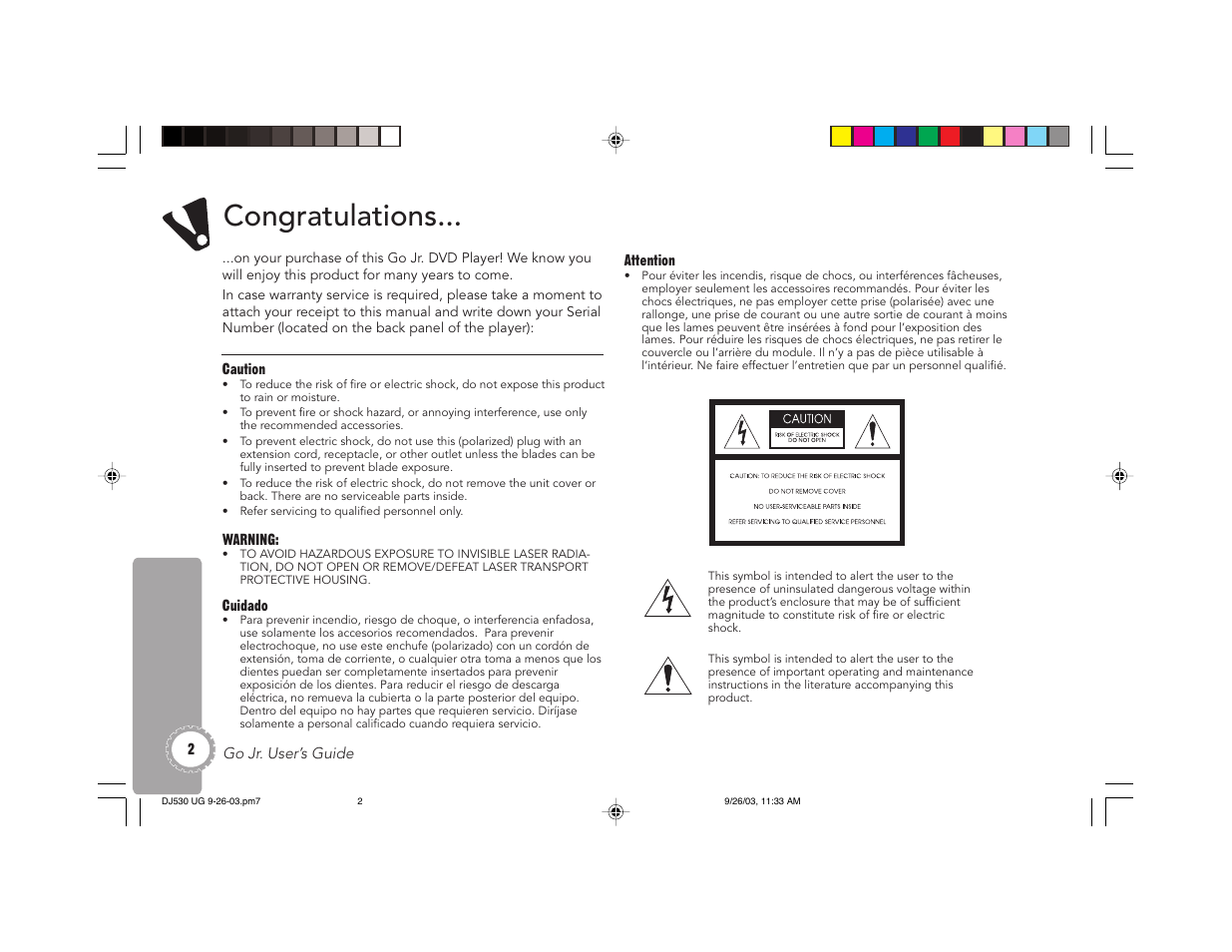 GoVideo DJ530 User Manual | Page 2 / 28