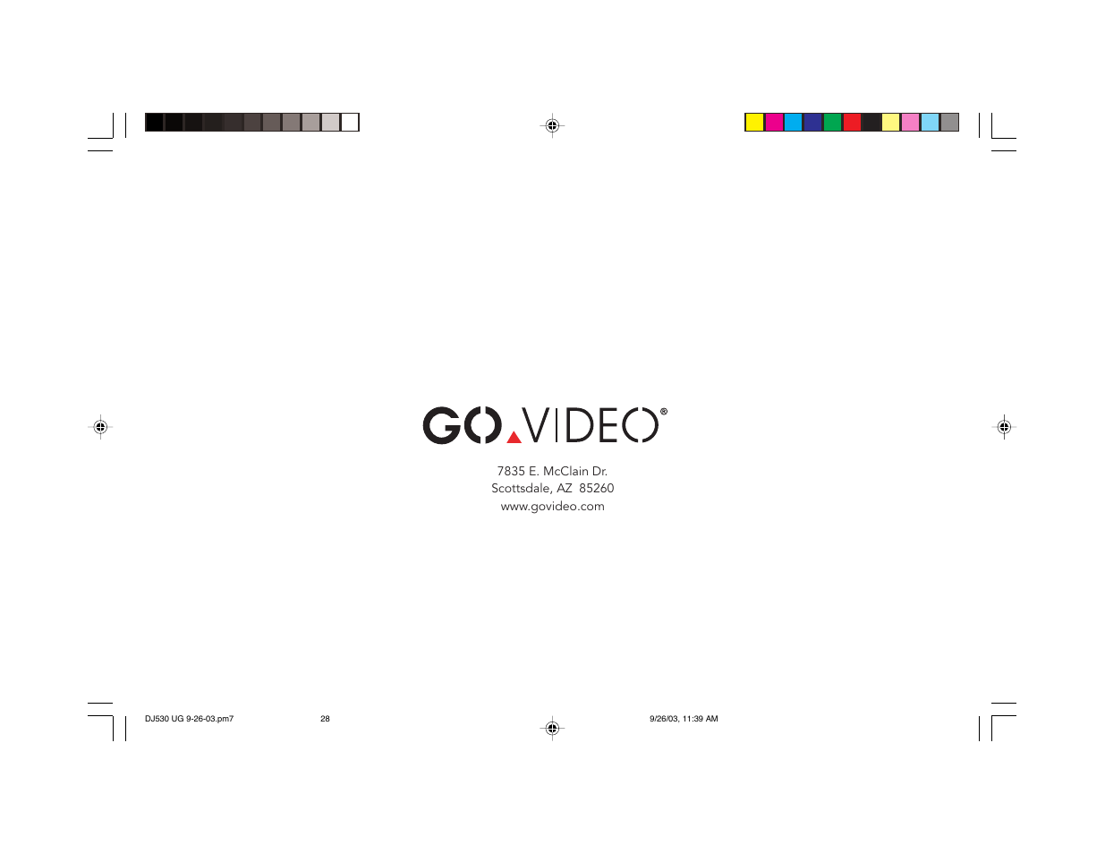 GoVideo DJ530 User Manual | Page 28 / 28