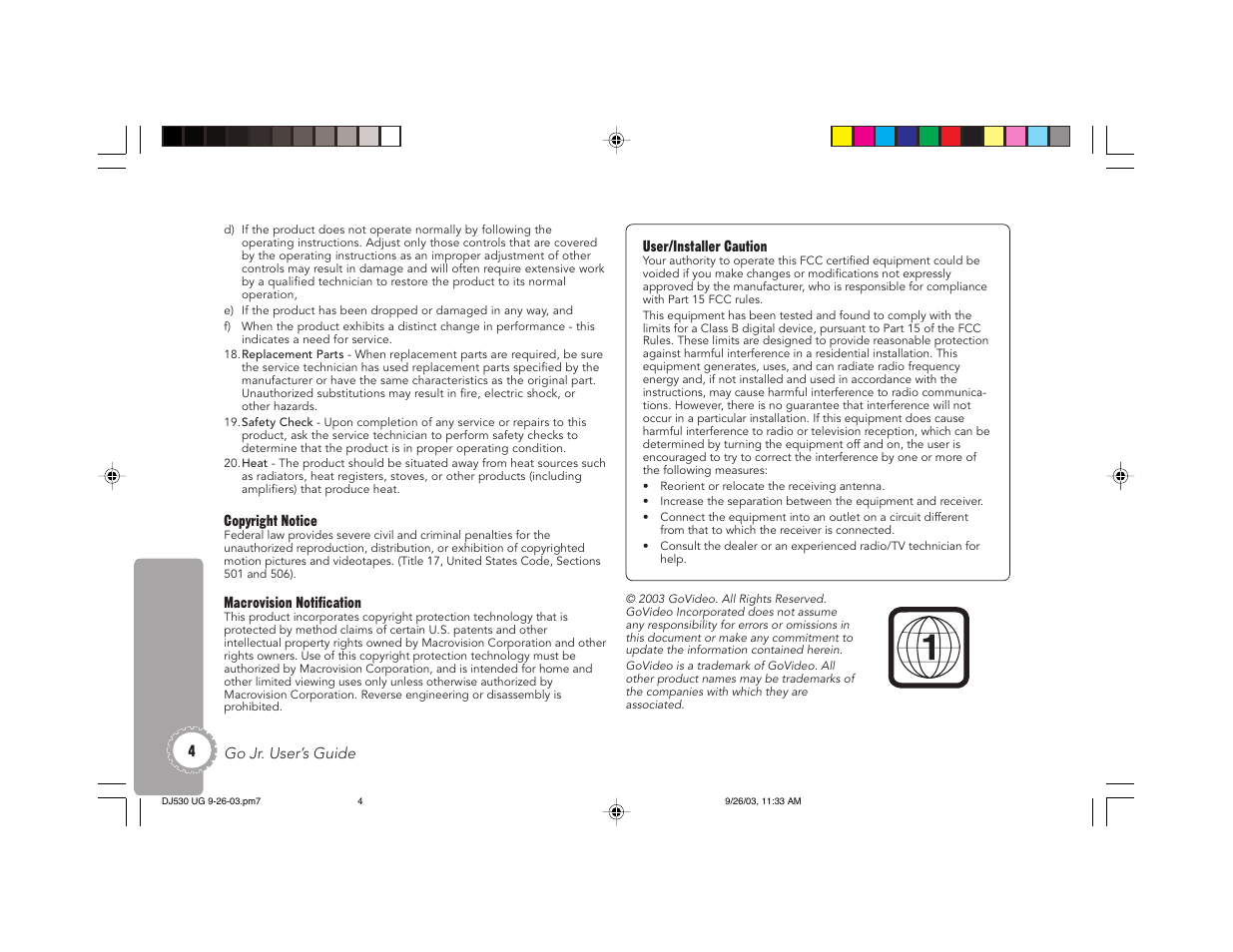 GoVideo DJ530 User Manual | Page 4 / 28