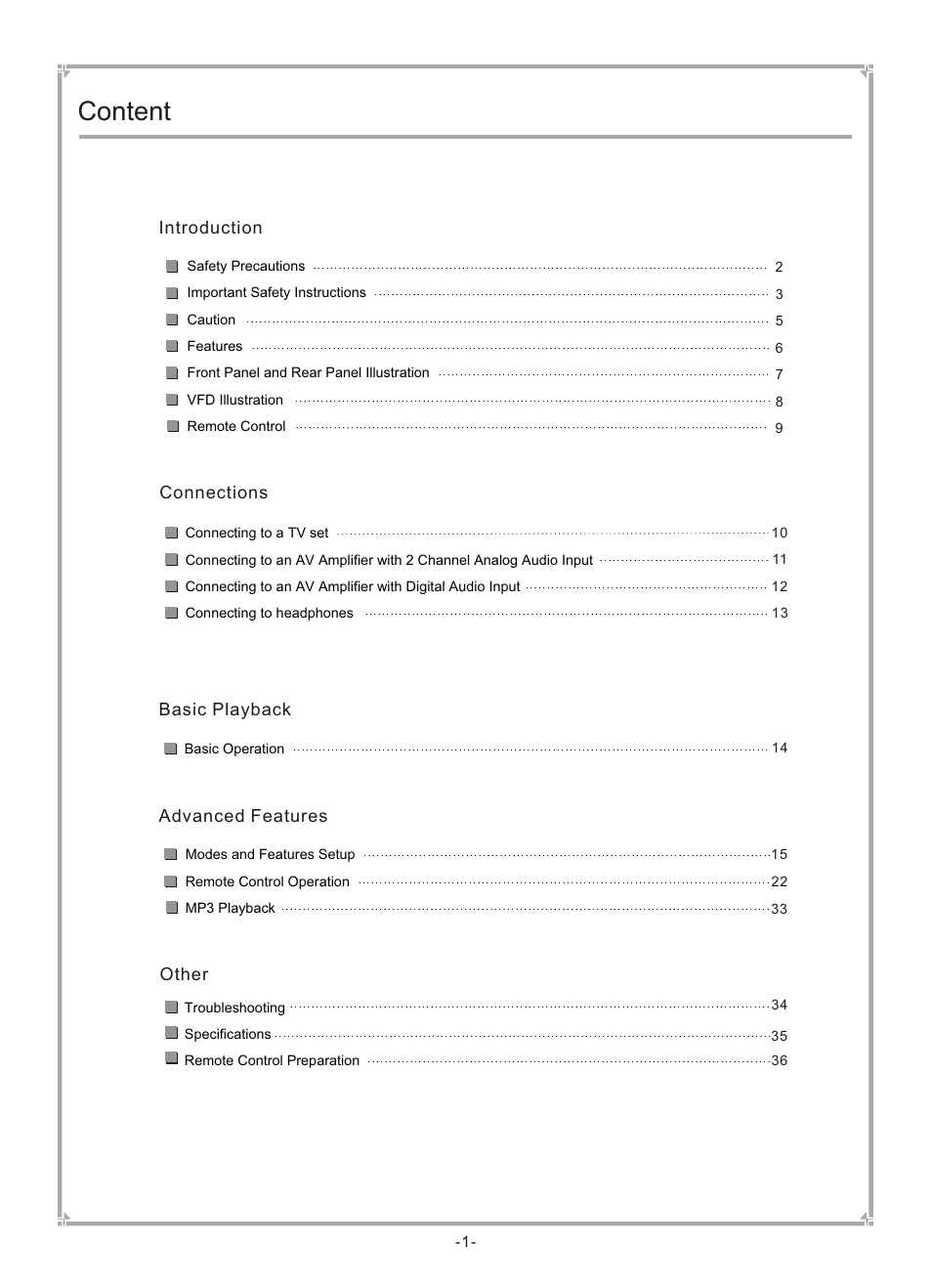 Т³гж 2, Content | GoVideo DVP745 User Manual | Page 2 / 38