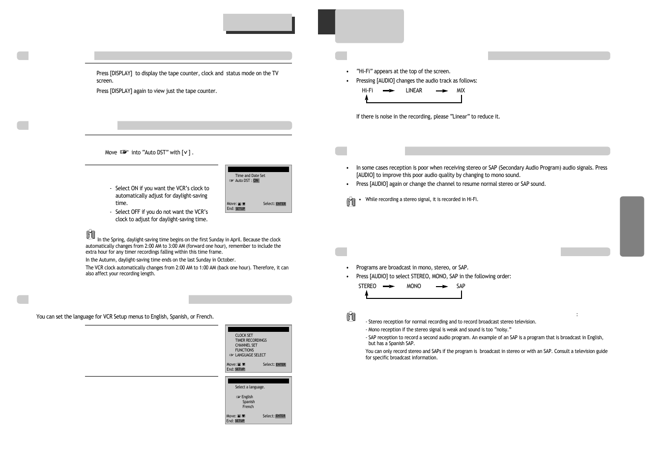 Hi-fi stereo playback | GoVideo DV1030 User Manual | Page 17 / 29