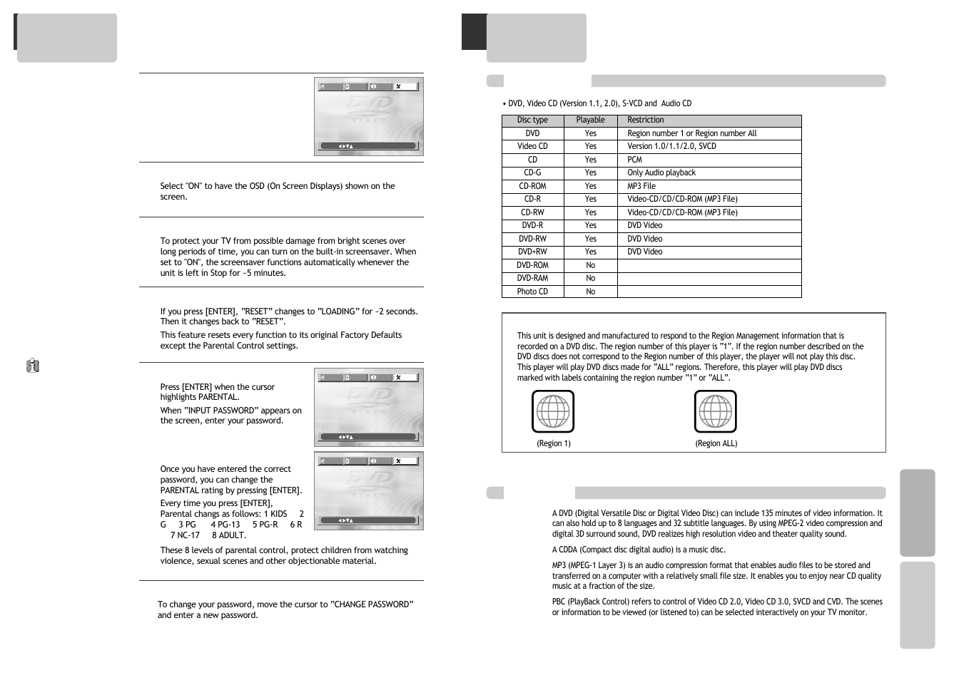 About dvd, Others setup | GoVideo DV1030 User Manual | Page 25 / 29