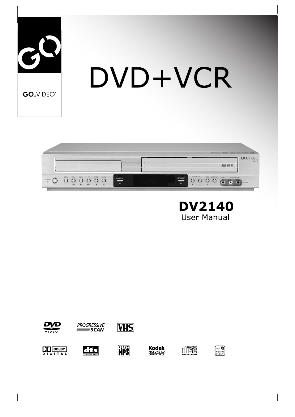 GoVideo DV2140 User Manual | 40 pages