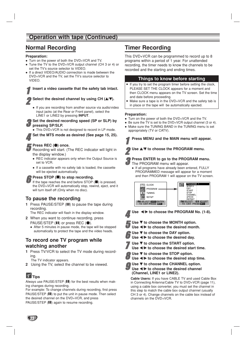 GoVideo DV2140 User Manual | Page 22 / 40