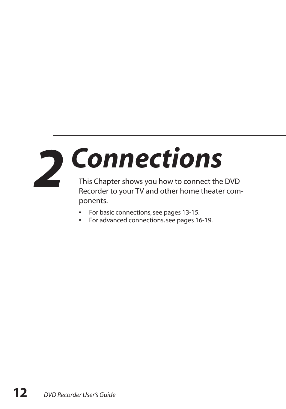 2 - connections, Connections | GoVideo R6750 User Manual | Page 12 / 44