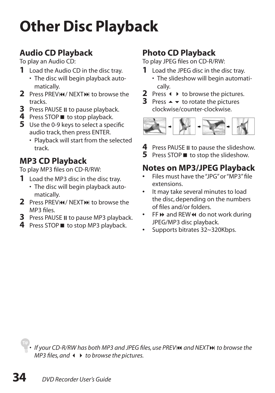 Other disc playback | GoVideo R6750 User Manual | Page 34 / 44