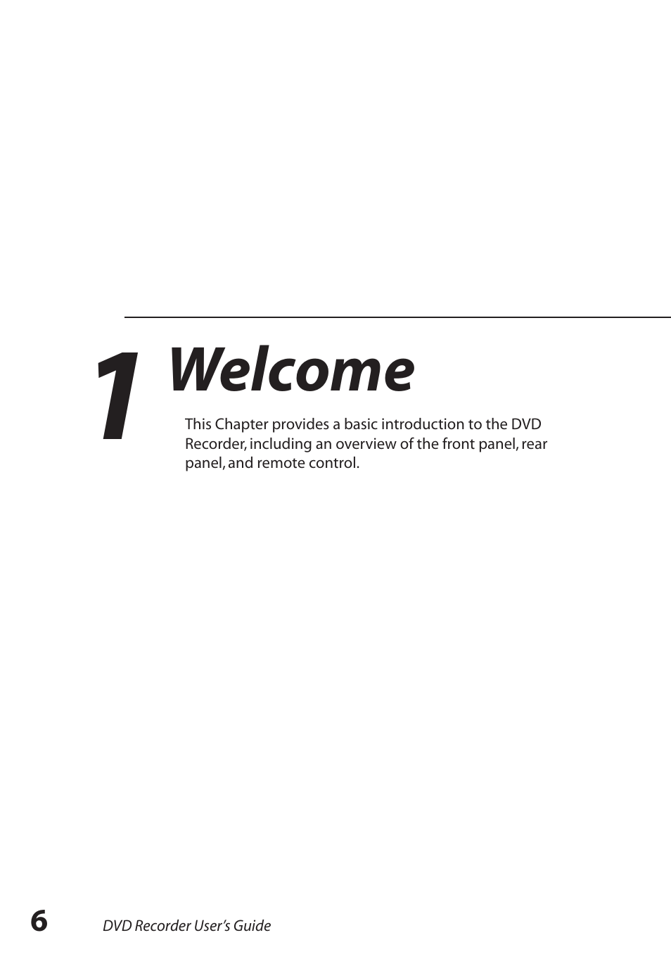 1 - welcome, Welcome | GoVideo R6750 User Manual | Page 6 / 44