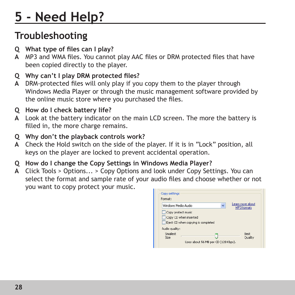 5 - need help, Troubleshooting | GoVideo RX128 User Manual | Page 28 / 36